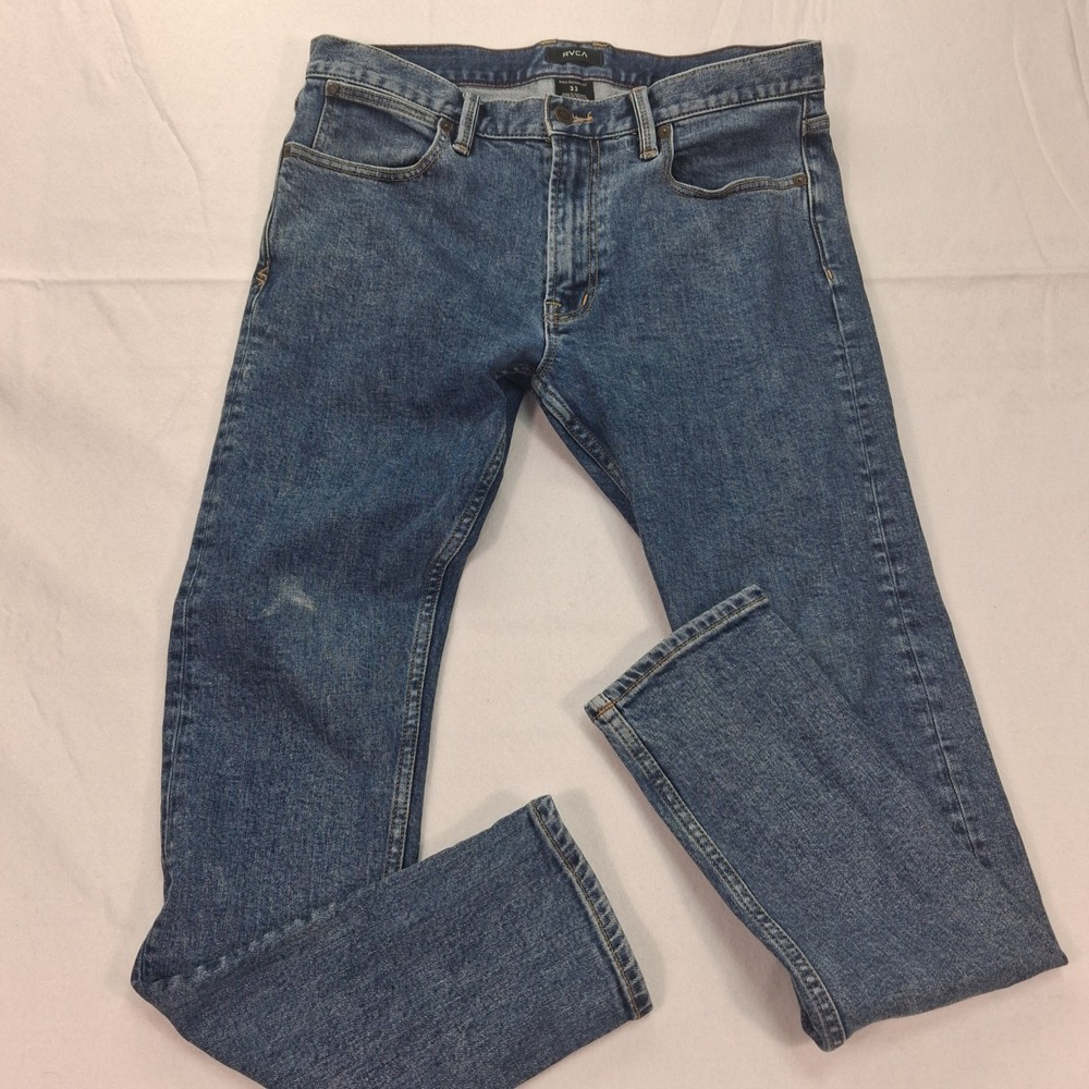 RVCA Jeans Mens 33 Rockers Fit Blue Stretch M3013RRO EUC